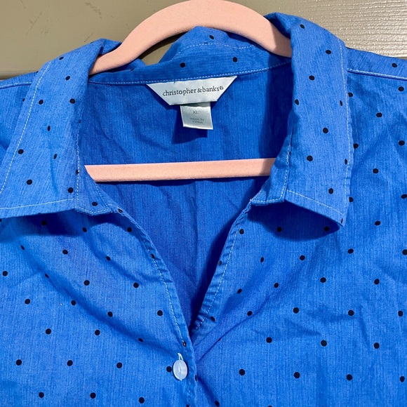 Polka Dot Button Down Top - Picture 4 of 5